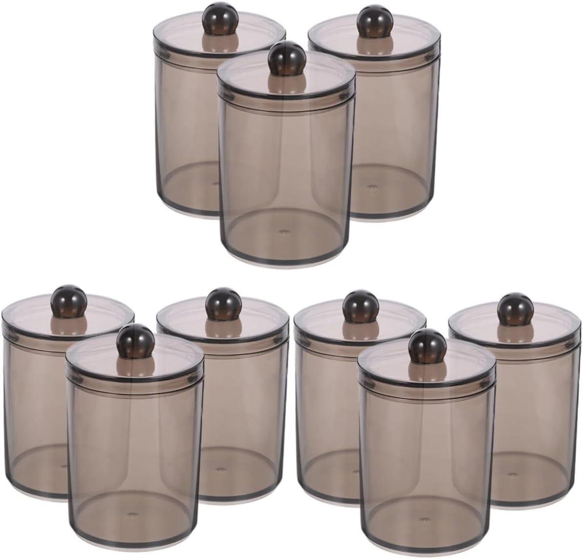 9pcs Cotton Swabs Holder with Lid Elegant Bathroom Cotton Pads Dispenser for Organizing Items Portable and Versatile Storage for Home and Dorm Use