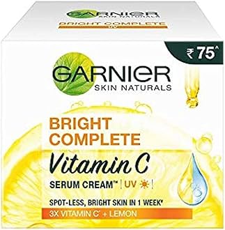 Garnier Skin Naturals Bright Complete Vitamin C Serum Cream with SPF40, Day Cream With SPF40 for Sun Protection and Skin Brightening - Suitable For all Skin Types, 23g