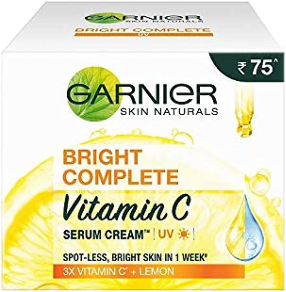 Garnier Skin Naturals Bright Complete Vitamin C Serum Cream with SPF40, Day Cream With SPF40 for Sun Protection and Skin Brightening - Suitable For all Skin Types, 23g