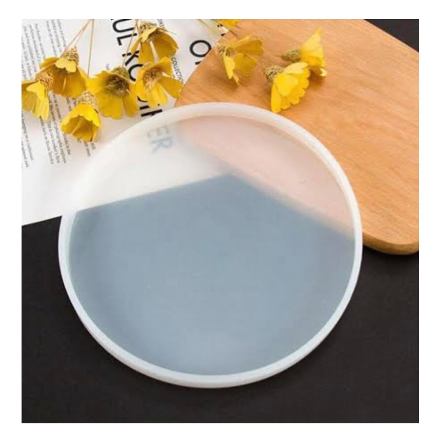 ARTOOL Round Resin Art Mold Creative DIY Multipurpose Agate Silicone Coaster Epoxy Resin Concrete Cement and Polymer Clay Casting Mould 10 Inch Set of 1 (B180)-image-31