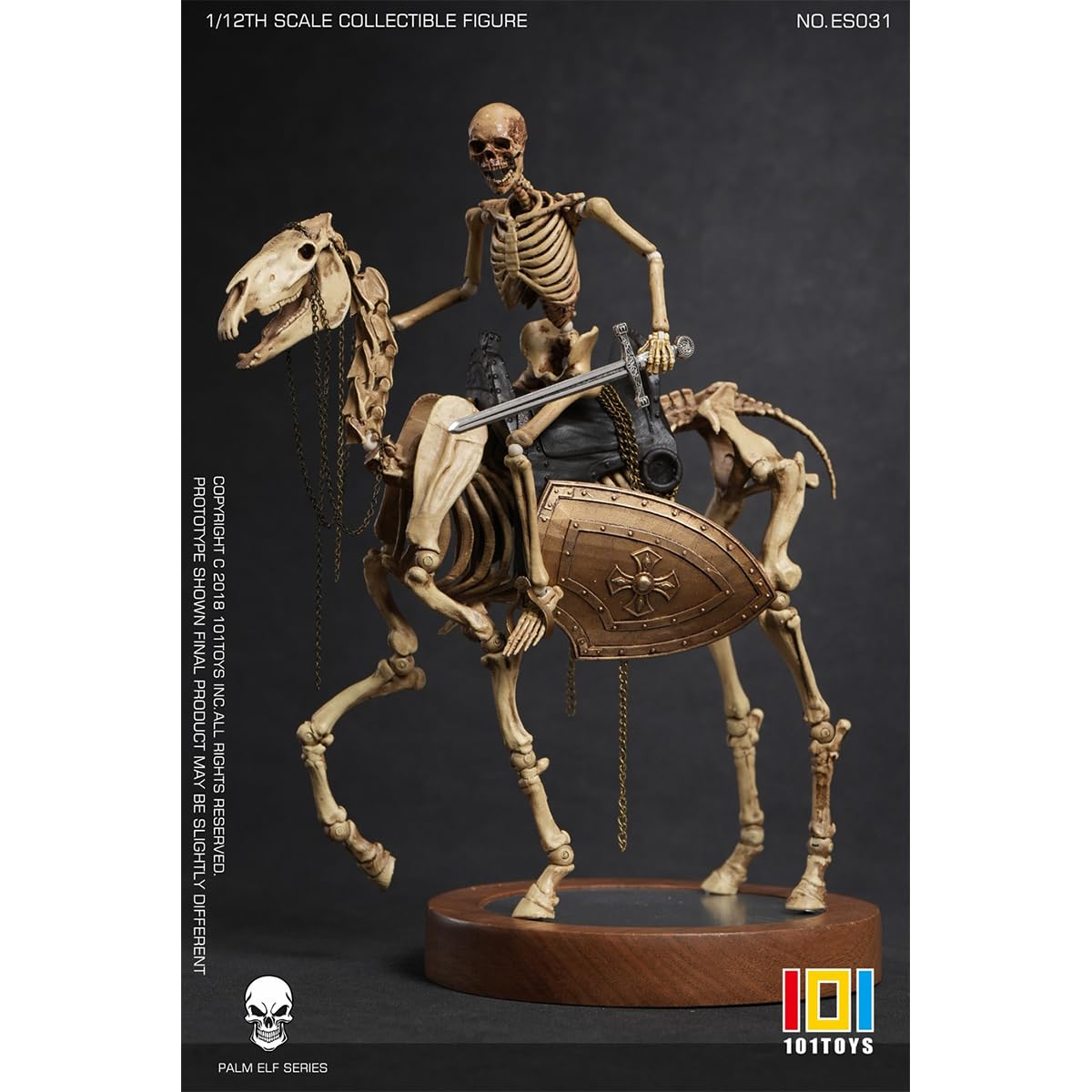 HIPLAY 101TOYS PALM ELF SERIES ES031 Szkieletowa Seria Konia Ruchomego Trzyosobowy Zestaw Figurka Akcji Skala 1/12