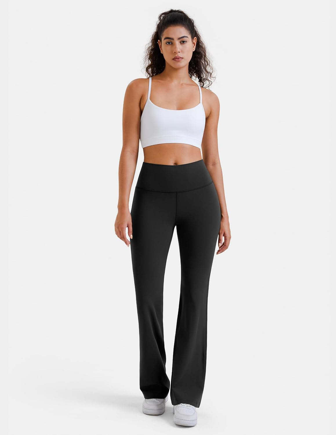 Colorfulkoala Women's Dreamlux Workout Flared Leggings High Waisted Wide Leg Bootcut Yoga Pants 29.5" / 31.5" Inseam