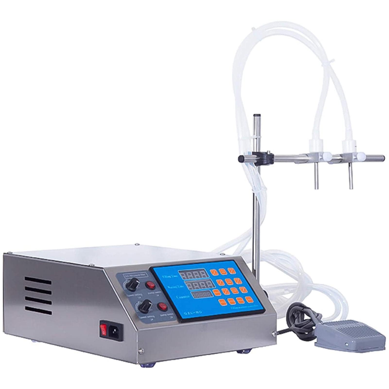 Riempitrice automatica di liquidi a doppio tubo, pompa di riempimento CNC elettrica ad alta precisione, per olio essenza, profumo, acqua, imbottigliamento di bevande, volume regolabile, facile da