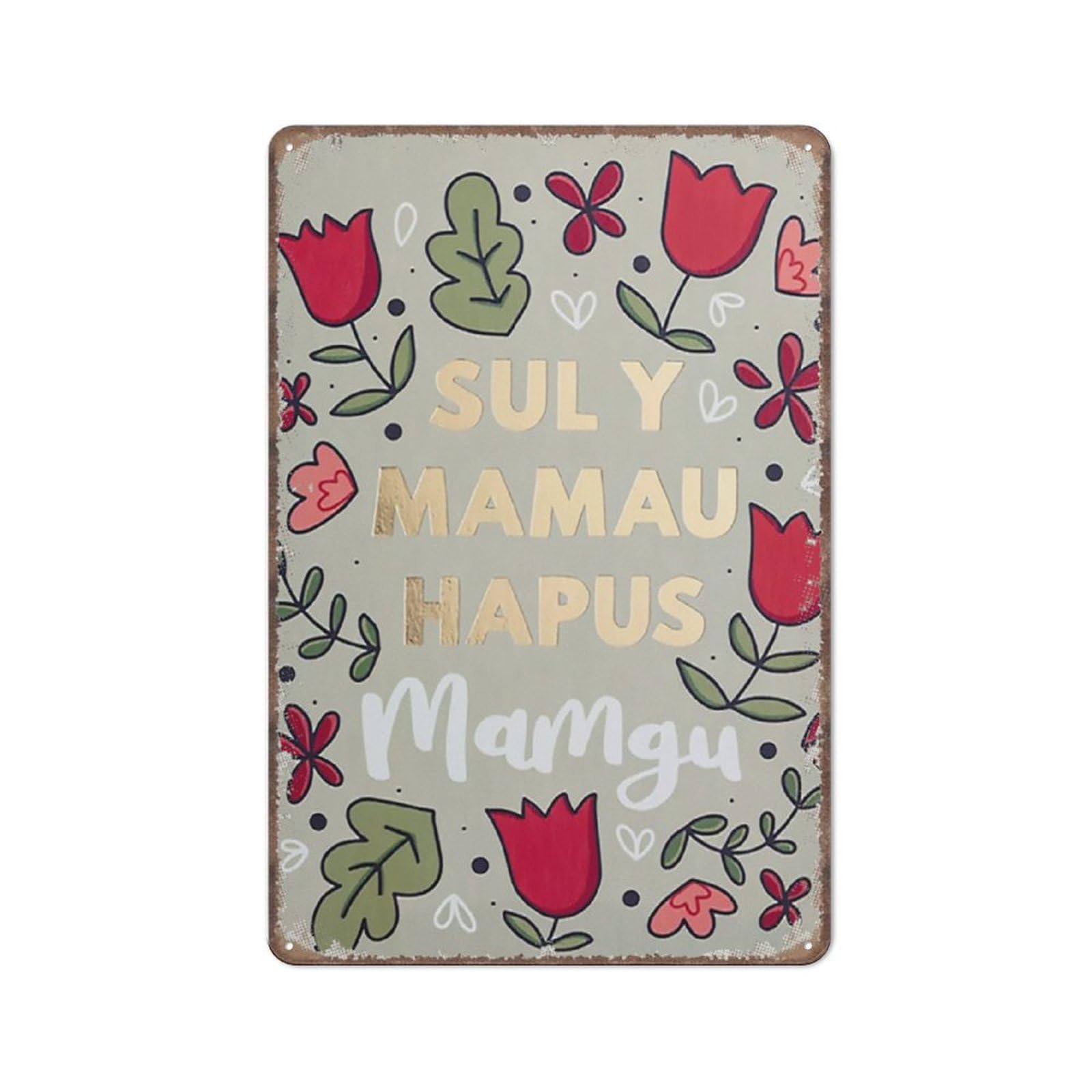 Happy Mothers' Day Sign Decor Plaque Sign Funny Metal Sign Metal Tin Sign 8X12 Inch