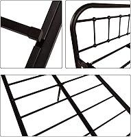 Vista 5 de HOMERECOMMEND Metal Daybed Frame Heavy Duty Metal Slats Sofa Bed Platform Mattress Foundation Twin Day Bed Black Sanded