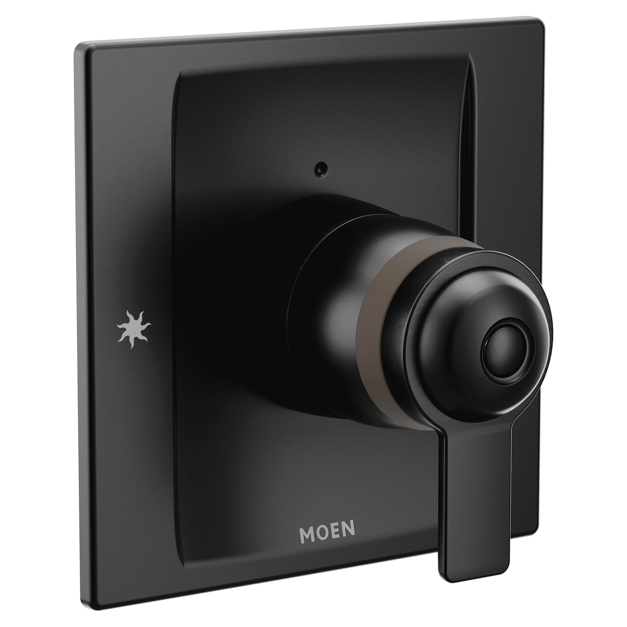 Moen 90 Degree Matte Black ExactTemp Thermostatic Shower Trim Kit, Valve Required, TS3100BL