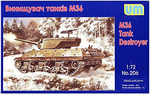 UniModel (UM) US M36 Tank Destroyer WWII 1/72 Scale Plastic Model Kit