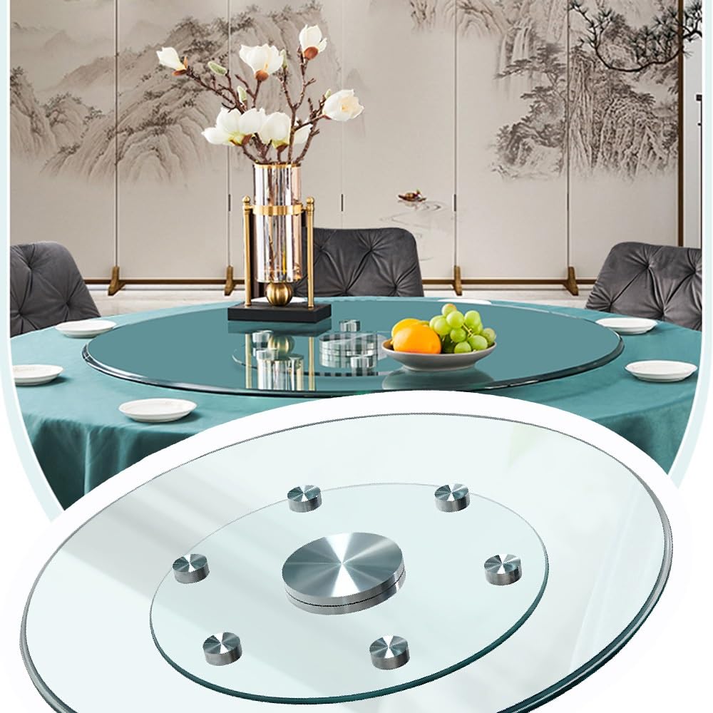 Plato Giratorio Lazy Susan 60cm 80cm 90cm Vidrio Templado Rotatoria Plato