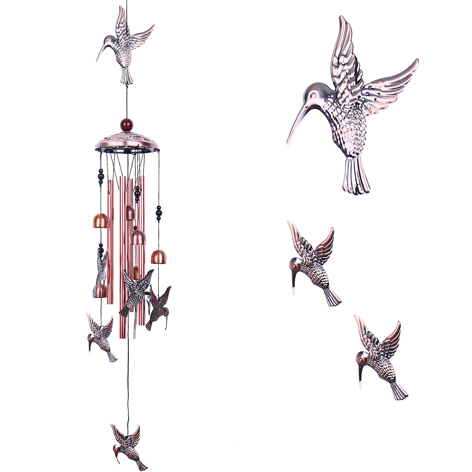 Hummingbird Wind Chimes, Hummingbird Gifts for Women, Mother Wind Chimes, Birthday Gifts for mom, Friend and Teacher, Gardening Gifts, Wind Chimes for Outside, Gardern Decor