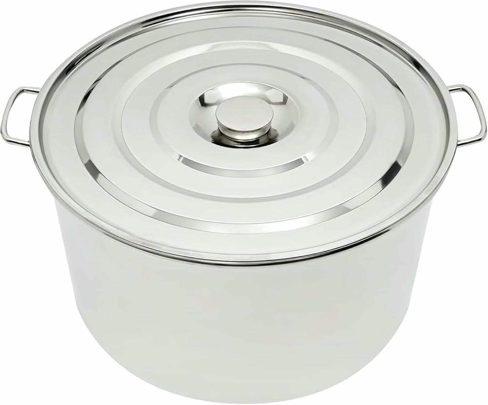 Olla per Pasta in Acciaio Inossidabile con 5 Fori con Coperchio del Filtro, Pentola di Spaghetti con Inserto Colador Potter per Cucinare ~/