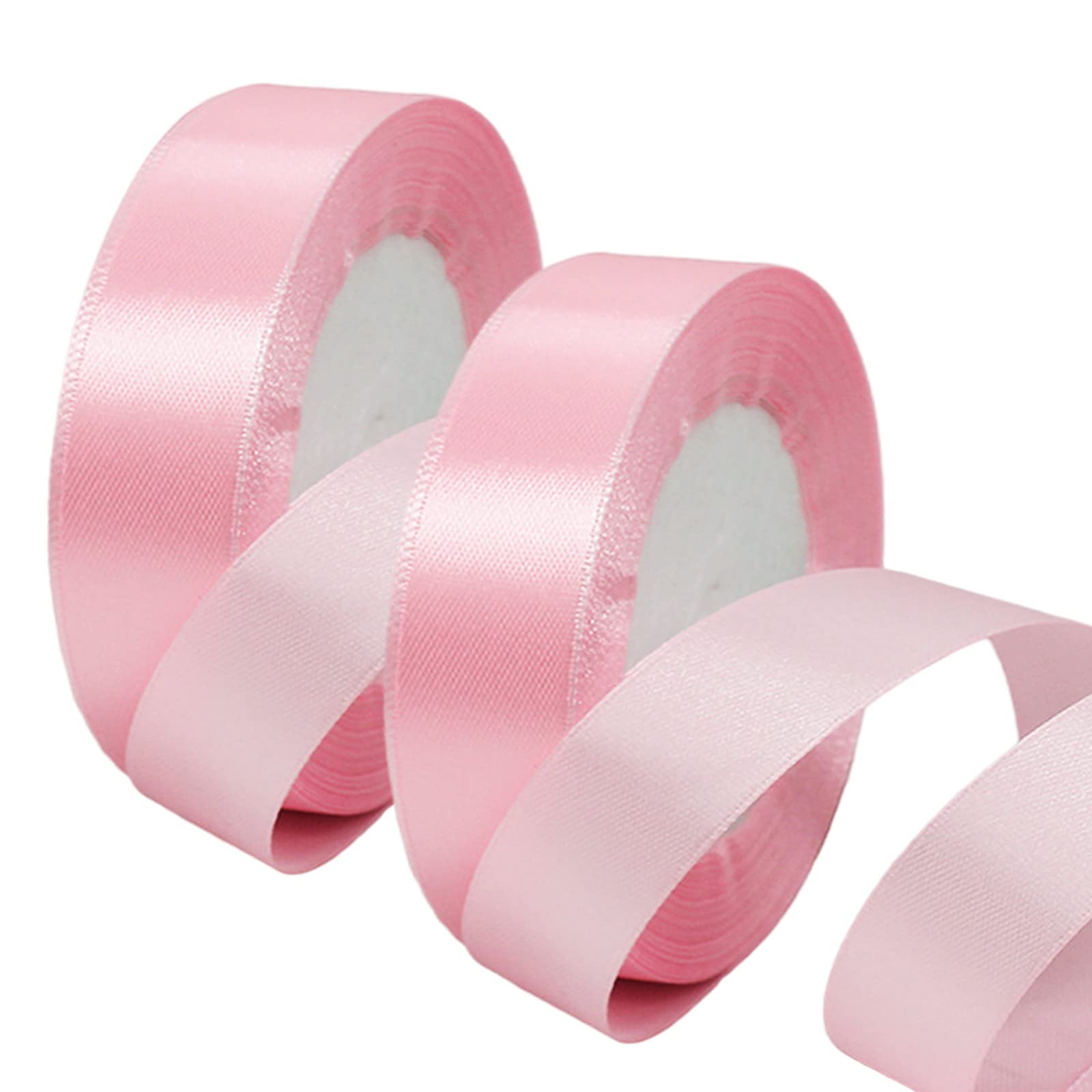 50mm Wide White Ribbon Thick Wedding Car Ribbon 22m, 2 inch Thick White Satin Ribbon for Gift Wrapping Wedding Car Christmas Birthday Cake Hair Bow Florist Bouquet Crafts Decorations — view 145
