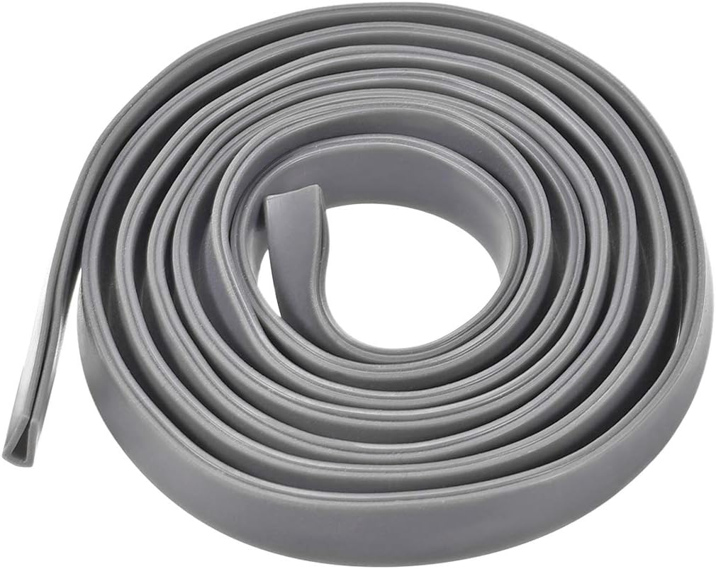 uxcell Edge Trim U Seal Extrusion, Silicone Gray U Channel Edge Protector Sheet Fits 0.5-2.5mm Edge 1M/3.28Ft Length