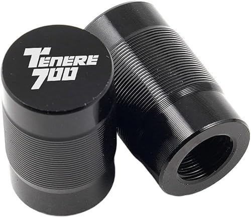 Motorcycle Accessories Wheel Tire Valve Stem Caps Cover Compatible with Tenere 700 Tenere700 XTZ 700 XTZ700 T7 T700 2019 2020 2021 (Color  Black)
