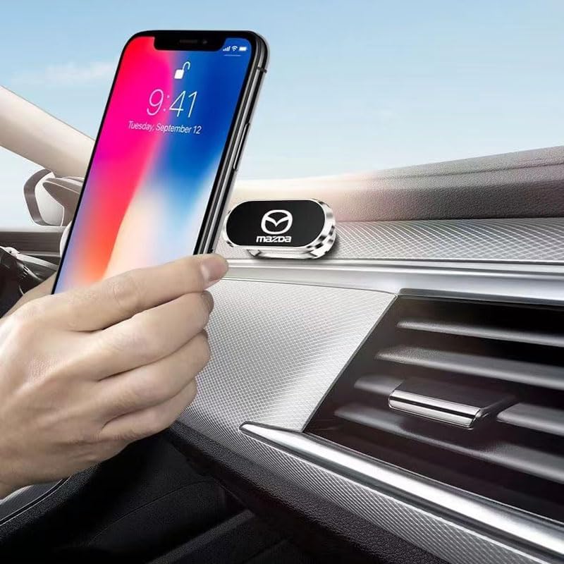 Samochodowy uchwyt na telefon, do Mazda CX-90 SUV 2023+, regulowany uchwyt na telefon samochodowy, deska rozdzielcza/przednia szyba, jeden przycisk, uchwyt samochodowy na telefon, B