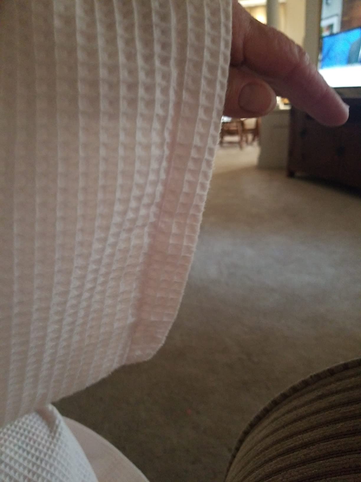 Waffle Robe for Women by BOCA TERRY, Waffle Knit Robe, Long Cotton Kimono Hotel Bathrobe at