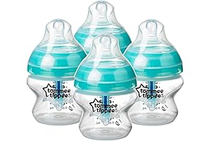 Tommee Tippee Anti-Colic Baby Bottles with Size 0 Slow Flow Nipples