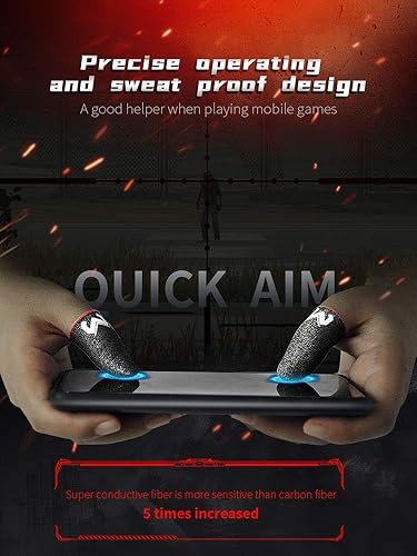 Miniatura 2 de Tapas de dedos antideslizantes para juegos móviles, guantes para pantalla táctil, mangas antisudor, cubierta para el pulgar, accesorios para