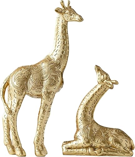 Estatua de jirafa de simulación, escultura animal de adorno de colección para estantería exquisita