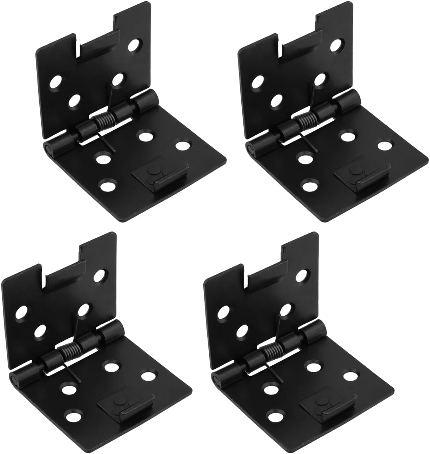 UTALIND 4 Pcs Black Square 90 Degree Self Opening Spring Hinge 2 Inch Length ...
