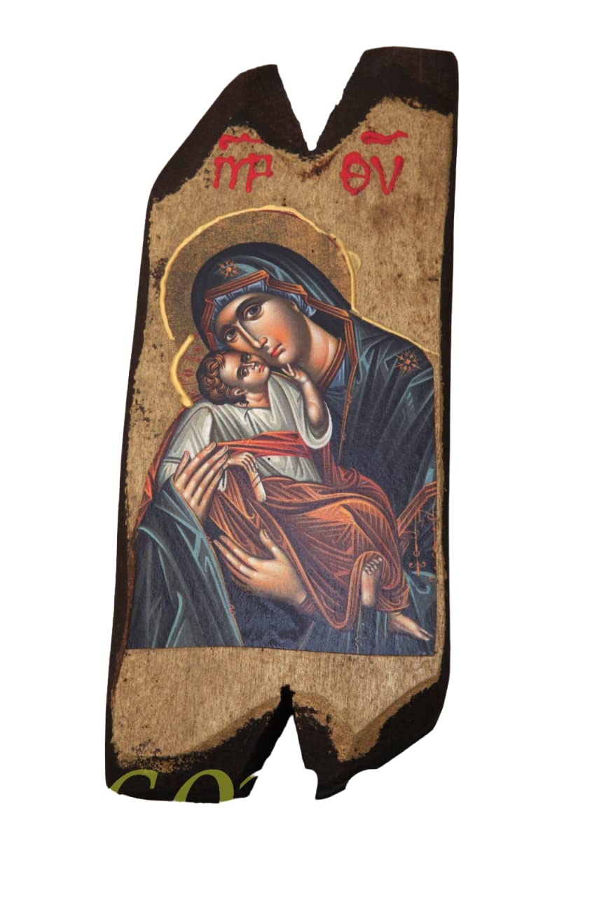 Icône en bois de Jésus Christ cadeau baptême orthodoxe N12