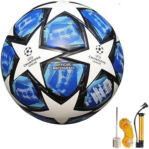 Balón de fútbol de la liga, tamaño 5 y tamaño 4, térmicamente unido con costuras sin costuras, peso oficial de partido, piel sintética profesional