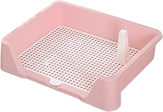 NGW Supporto per Pad di Addestramento per Vassoio da Toilette per Animali Domestici con Recinzione, Vasino per Cuccioli con Griglia Quadrata e Palo per Pipì, Uso Interno Esterno