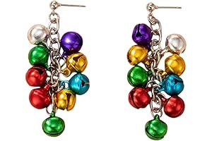 Colorful Jingle Bell Jewelry: Festive Holiday Charm Earrings