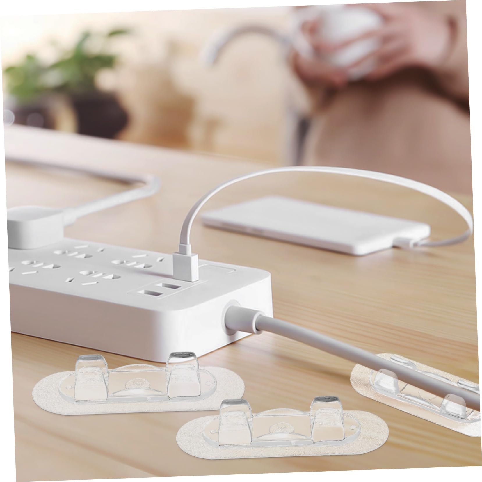 SHINEOFI 5 Sätze Kabelhalter Teiliges Transparente Kabelclips Selbstklebend Zur Sicheren Kabelorganisation Wänden Tischen Und Fliesen Einfache Installation Und Vielseitige 30 Stück * 5