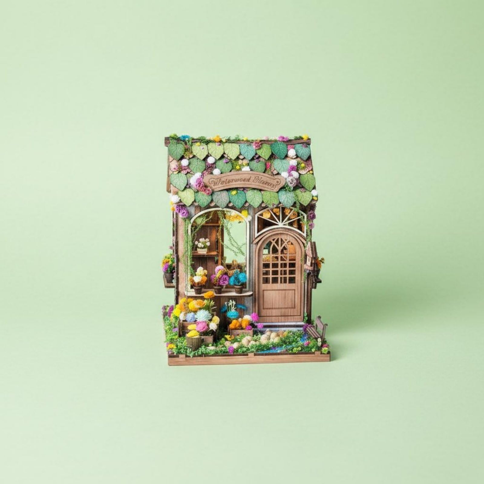 Kit Casa Muñecas DIY ción l Hogar Casa Muñecas DIY Luz LED Pequeña Miniatura Flores para Adultos, Colección