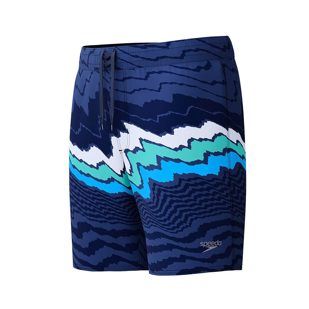 Speedo Boardshort de Tejido Estampado Y Elástico En Cuatro Direcciones de 46 Cm Short de Agua Hombre