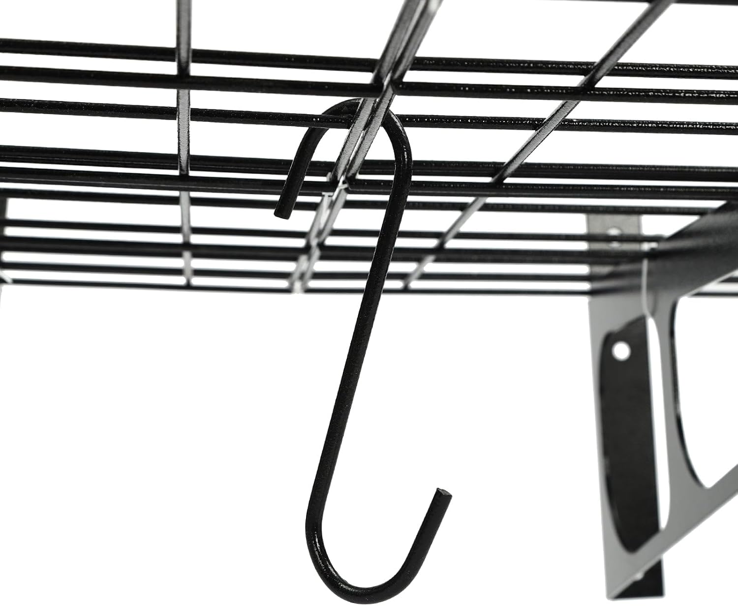 2-PACK 24 * 72 in Garage Shelving with Hooks, Wall Storage Rack, Wall Shelf Garage Organization System
