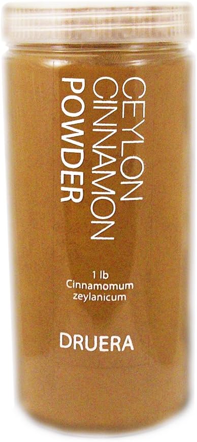 DRUERA Pure Ceylon Cinnamon Powder 1 lb (453 Grams) - Freshly Ground and Shipped Within Days of Harvest from Ceylon