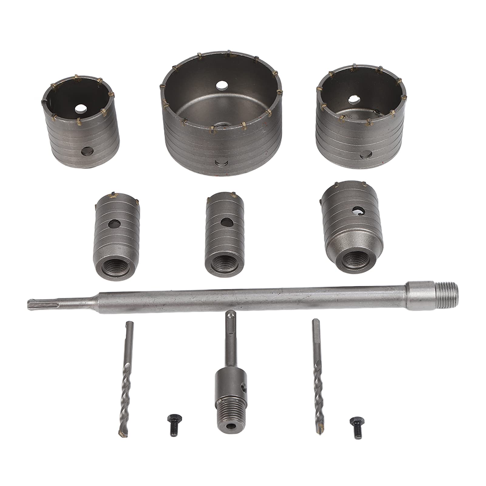 Juego de sierra perforadora para hormigón, Kit de brocas para agujeros de pared con vástago para tuberías de agua de pared de ladrillo de cemento