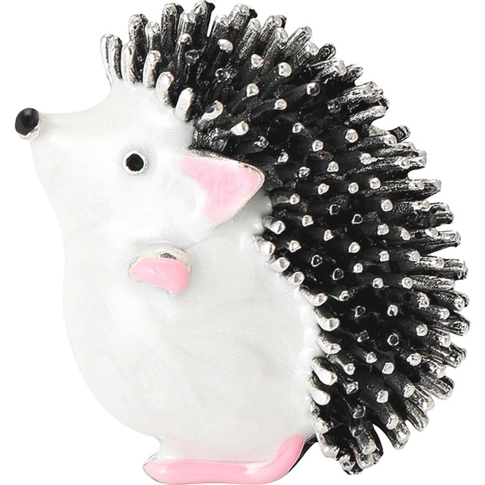 Casiler Silver Cute Hedgehog Brooch Pin Lovely Animals Lapel Pins Badges, Cartoon Pins Jewelry For Backpack Clothes Hats