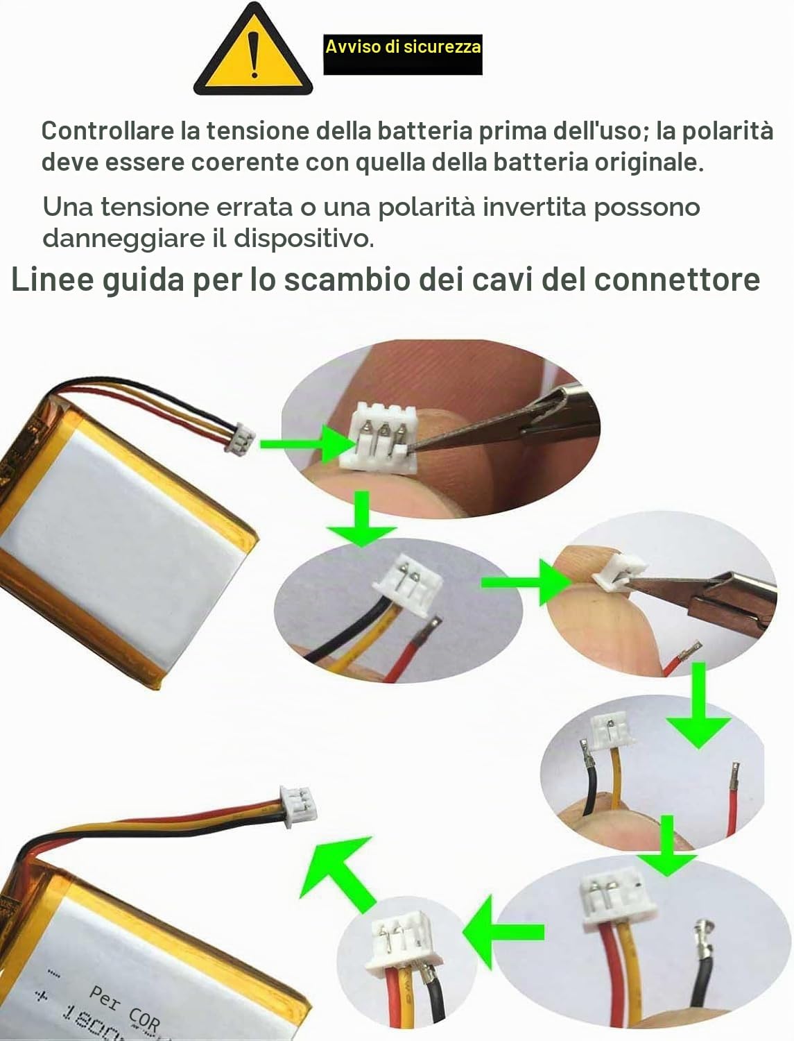 Batteria ricaricabile agli ioni di litio da 3,7 V, 5200 mAh, 18650, 1s2p, con connettore Jst PH2.0/2P per altoparlante Bluetooth, luce solare, torcia elettrica e altro ancora, confezione da