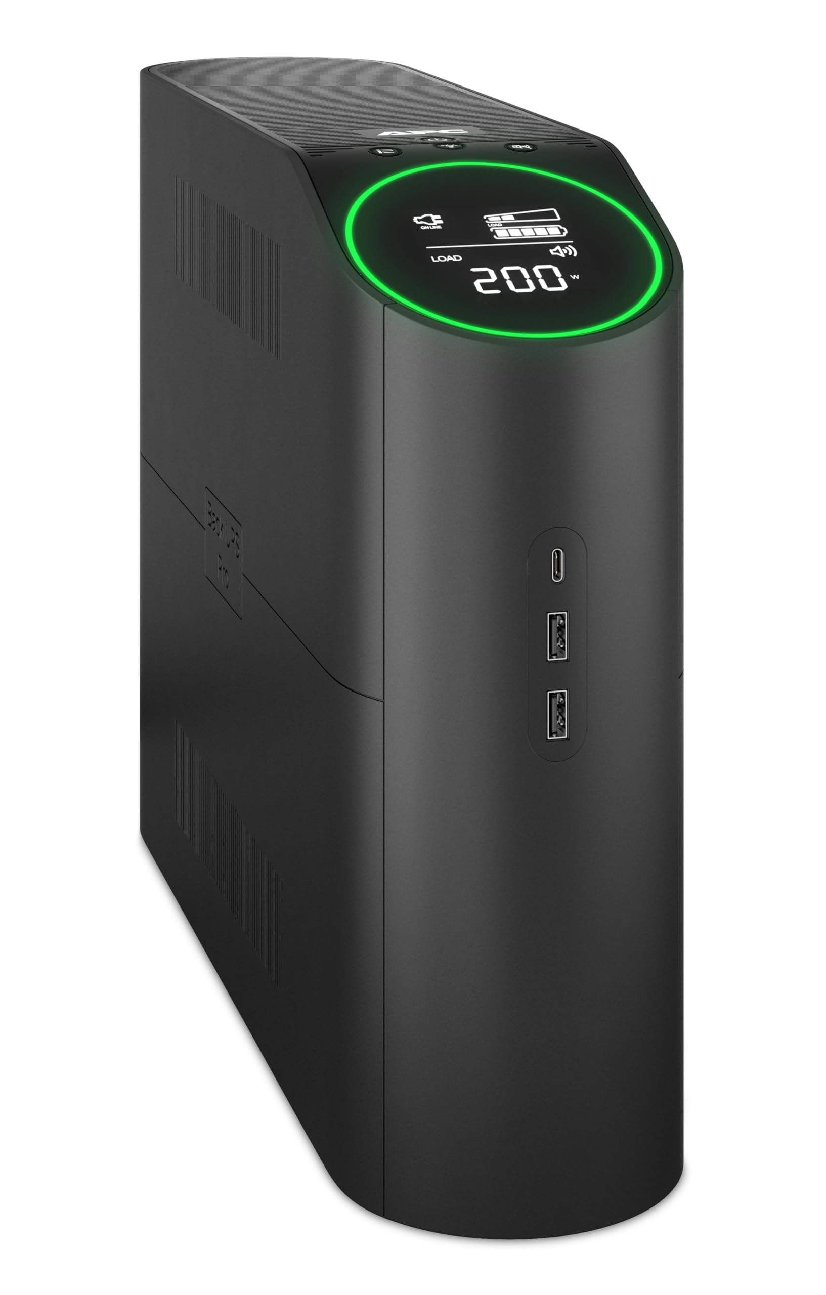 APC Onduleur Gaming Back UPS Pro, 2200VA/1320W, Tour, 230V, 4X Prises Schuko et 2X Prises IEC C13, lumières RGB, Onde sinusoïdale Pure, Midnight (Black) BGM2200B-GR