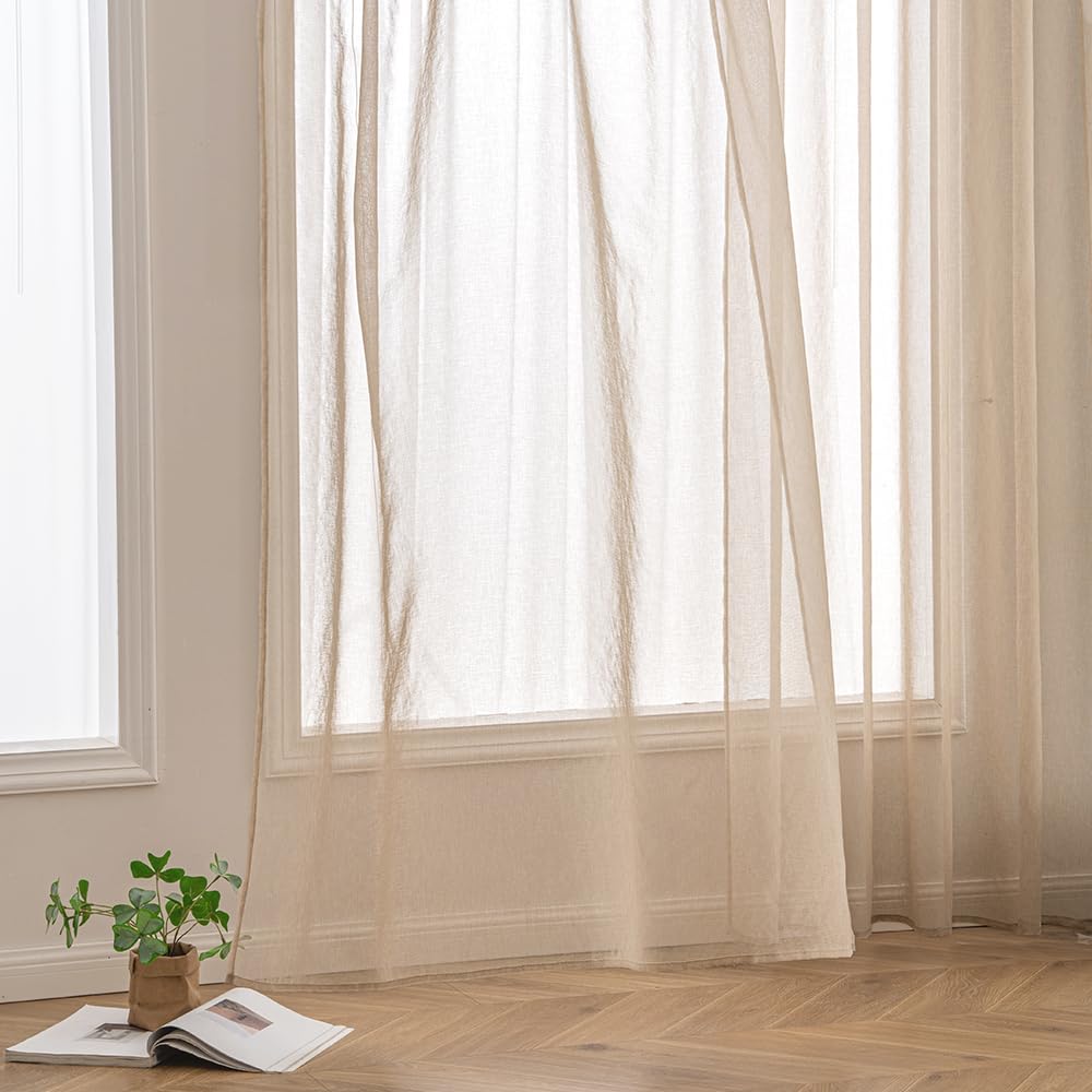 225 cm - Geel - Voile - Slaapkamer - Vitrages kopen? | Korting tot 15