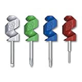 Mini-Tools 4 Pieces, Compact, Swiss Made for 84, 85, 91 and 111 mm Swiss Army Knives with Corkscrew - Multicolored
