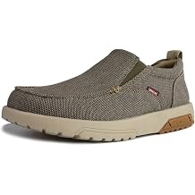 YONGJIA Mens Slip On Loafers with Arch Support Extra Cushioning and Pain Relief Orthopedic Casual Non Slip Walking Boat Shoes with Rubber Sole