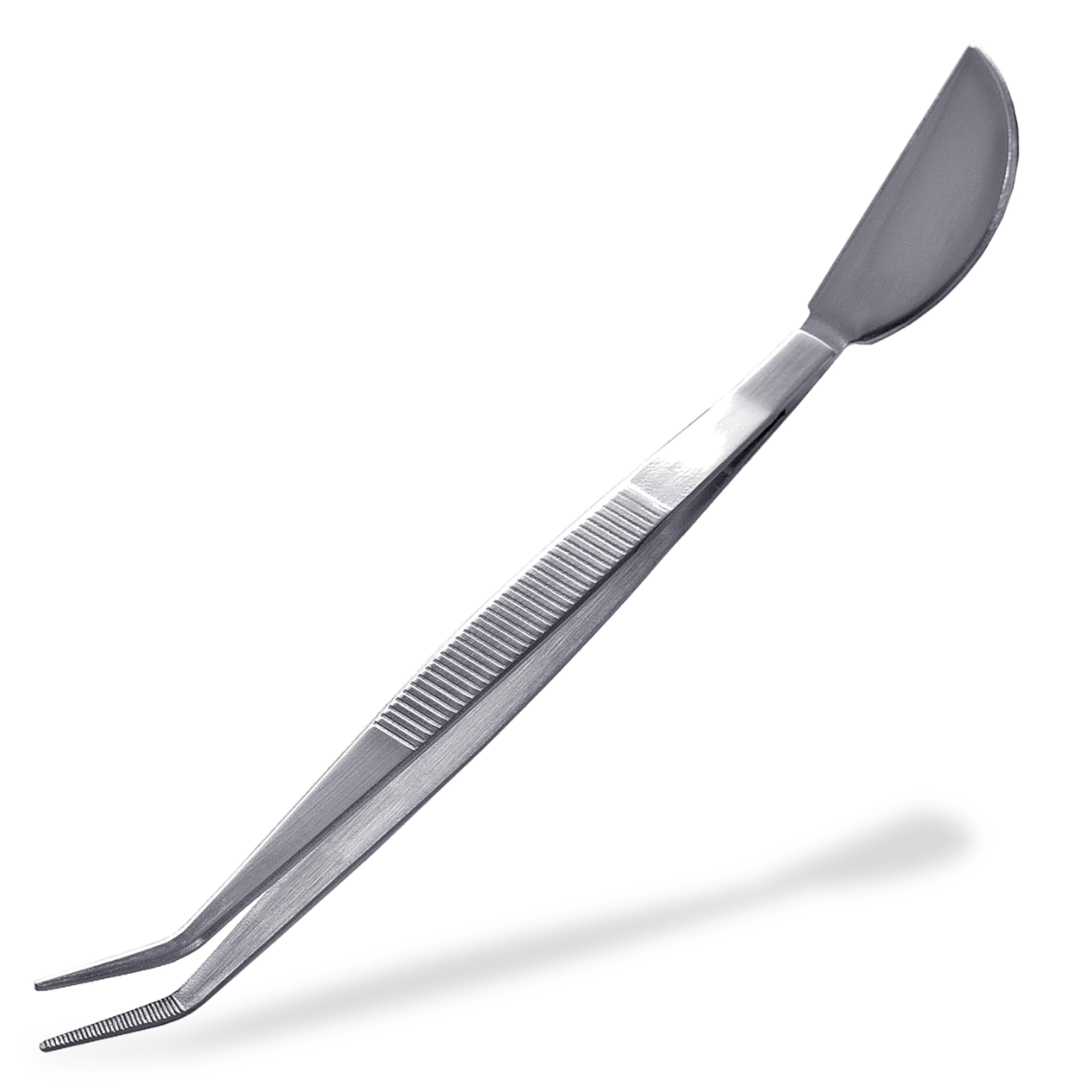 Amazon.com: Stainless Steel Bonsai Tweezers with Blade Spatula 8