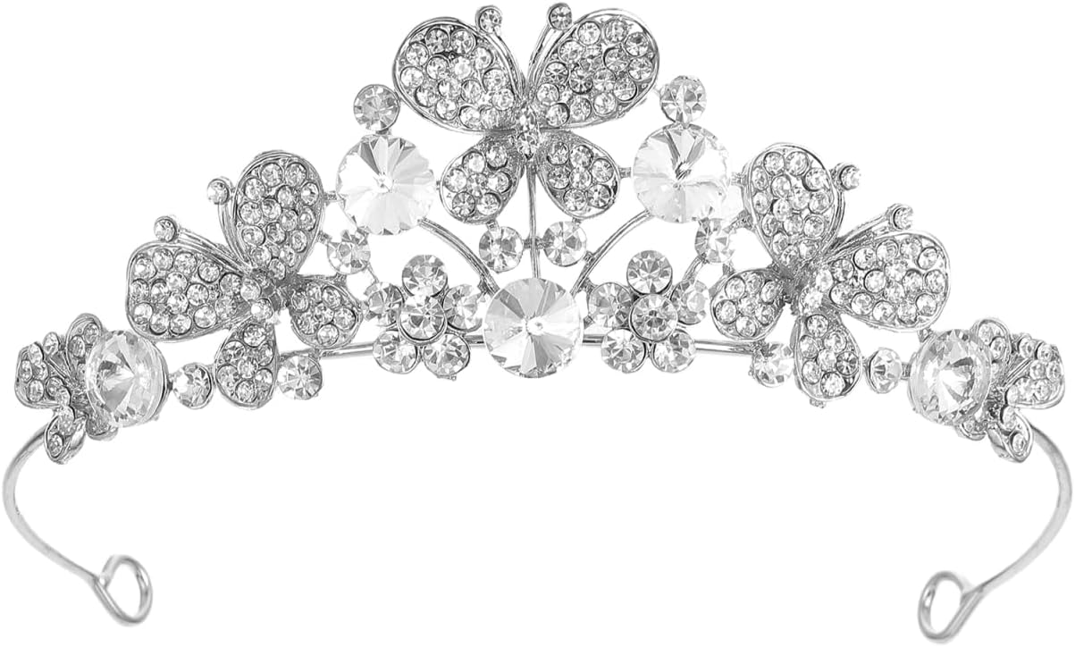 Wedding Tiara Crown for Women Bridal Hair Accessories Lightweight Crystal Diadem for Engagement Party Headbands