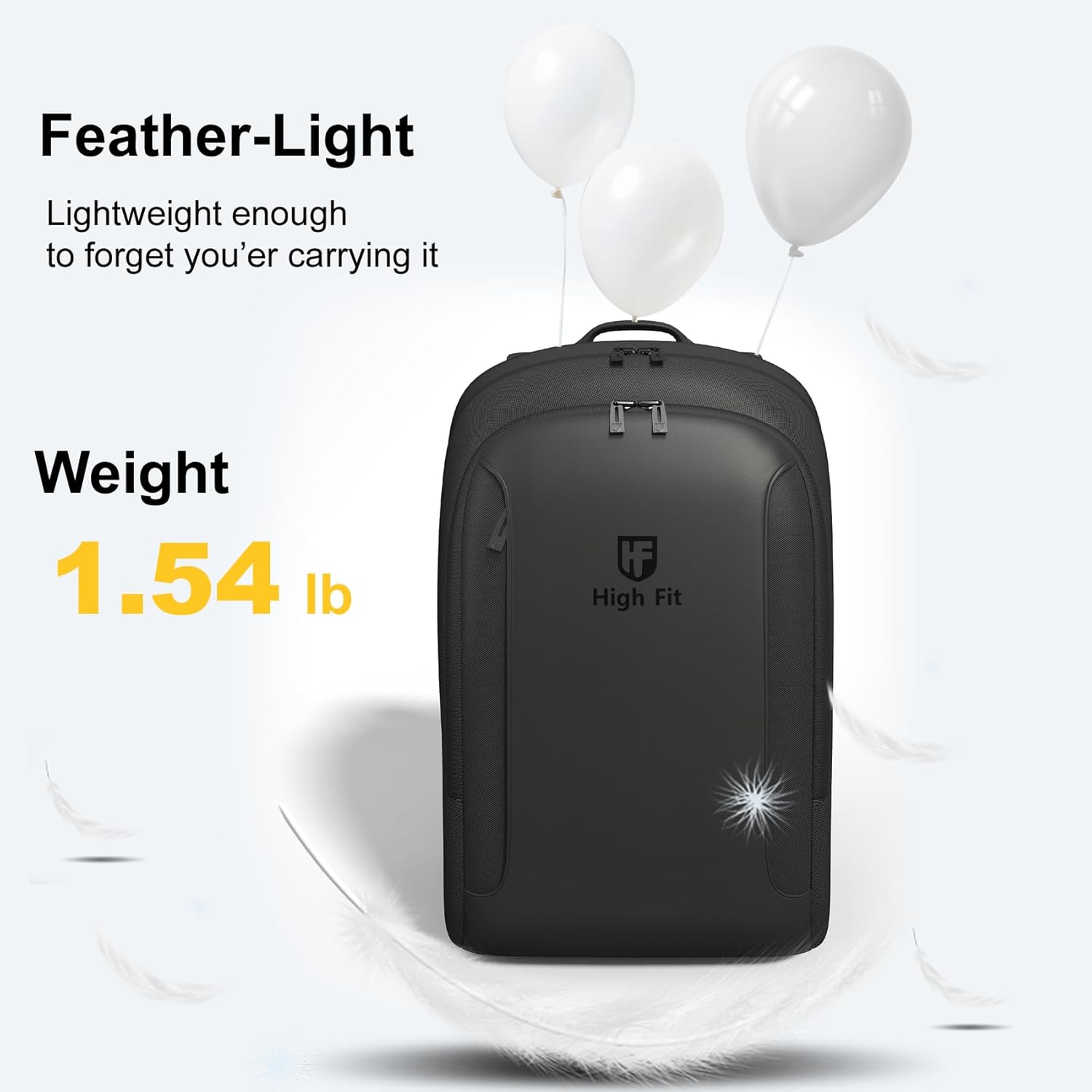 Laptop Backpack Expandable Travel Backpack Lightweight Work Backpack for Computers Up to 15.6-Inch with Faraday Pocket for Men Women