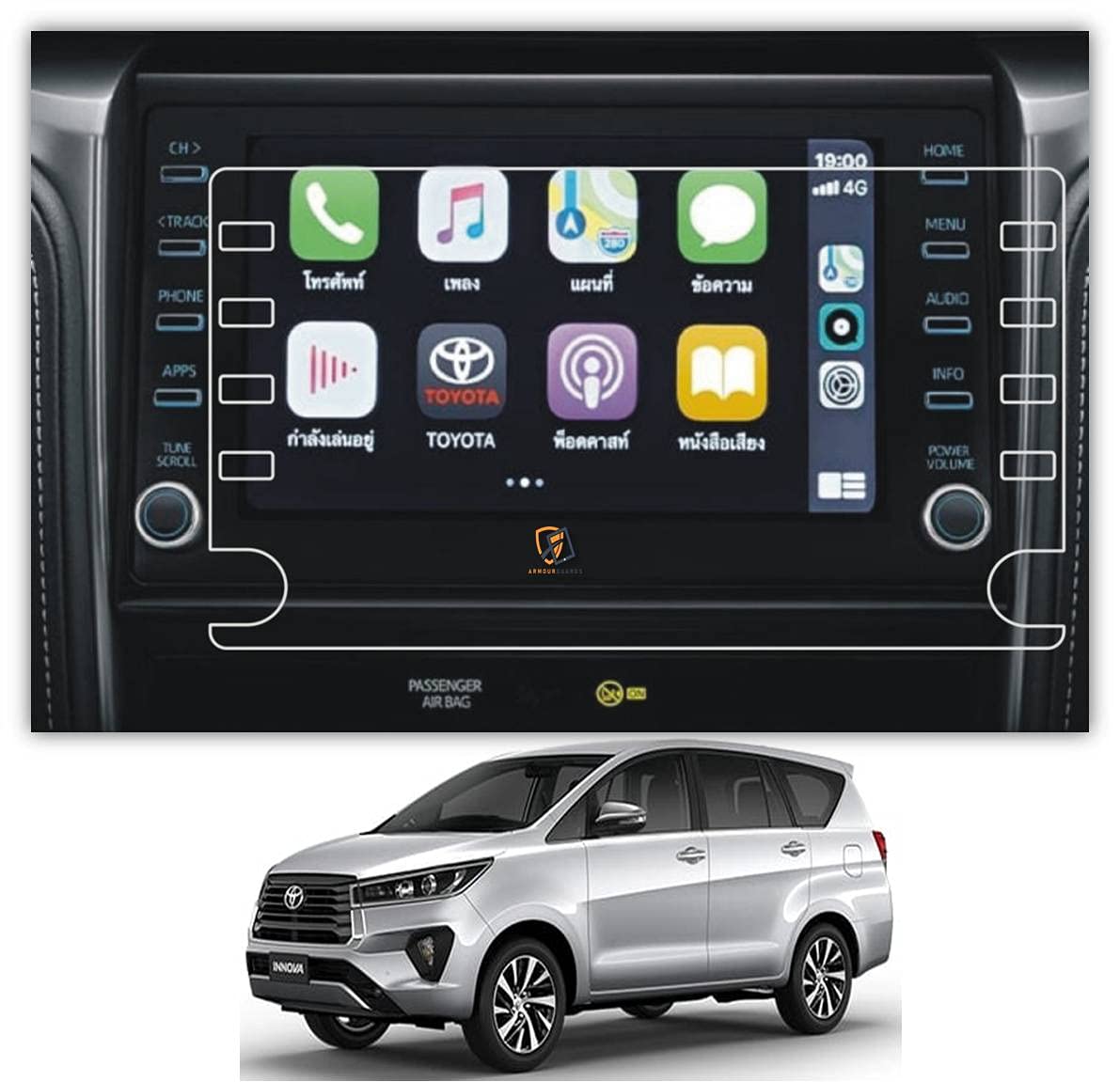 ARMOUR GUARDS 9H Unbreakable Screen Protector (MATTE FINISH) Compatible With TOYOTA INNOVA 2.4 G 7 STR FACELIFT (2021) CAR Touch Screen Infotainment System (8 Inch) (B08YLMRZRZ) Amazon Price History, Amazon Price Tracker