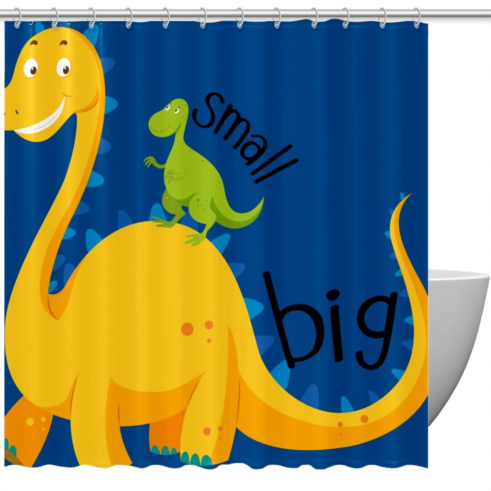 Rideau de douche dinosaure anti éclaboussures grand format 183 cm