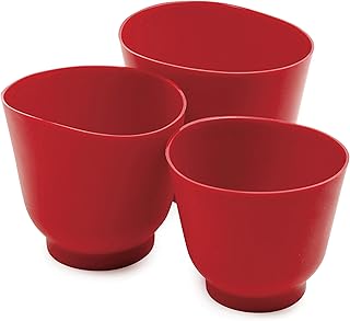 Norpro Silicone Bowl Set 3 Piece Red 1019R
