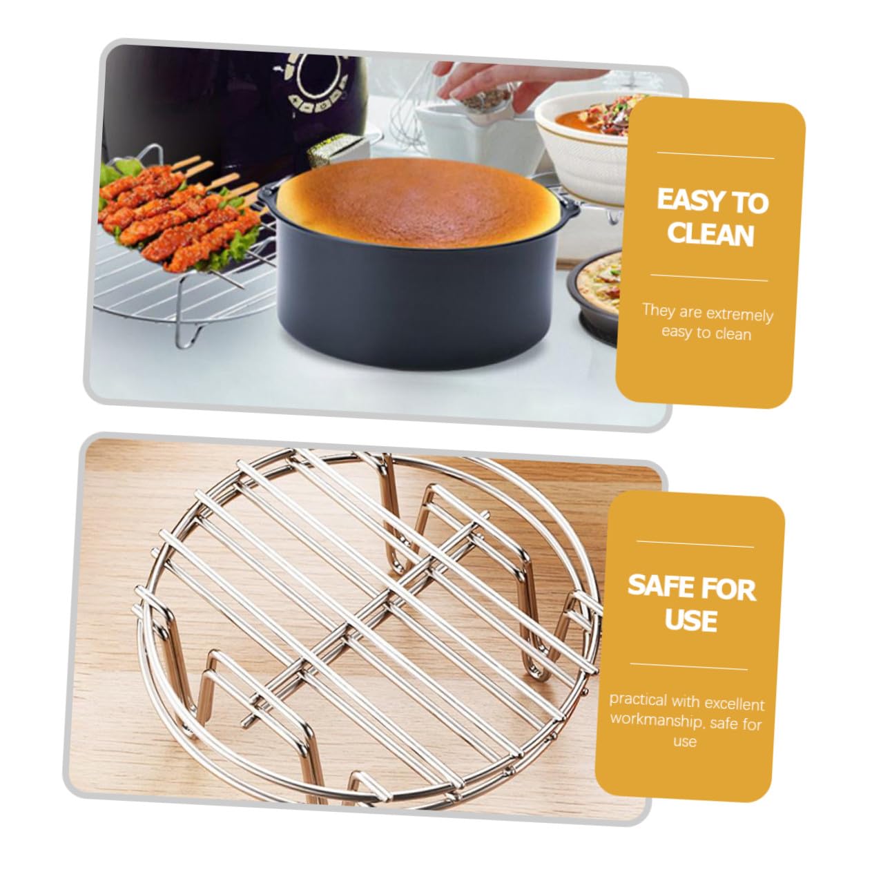 Toyvian Accessoire pour Friteuse à Air Chaud Ensemble Moule à Gâteau de Vapeur et Ustensiles de Pâtisserie