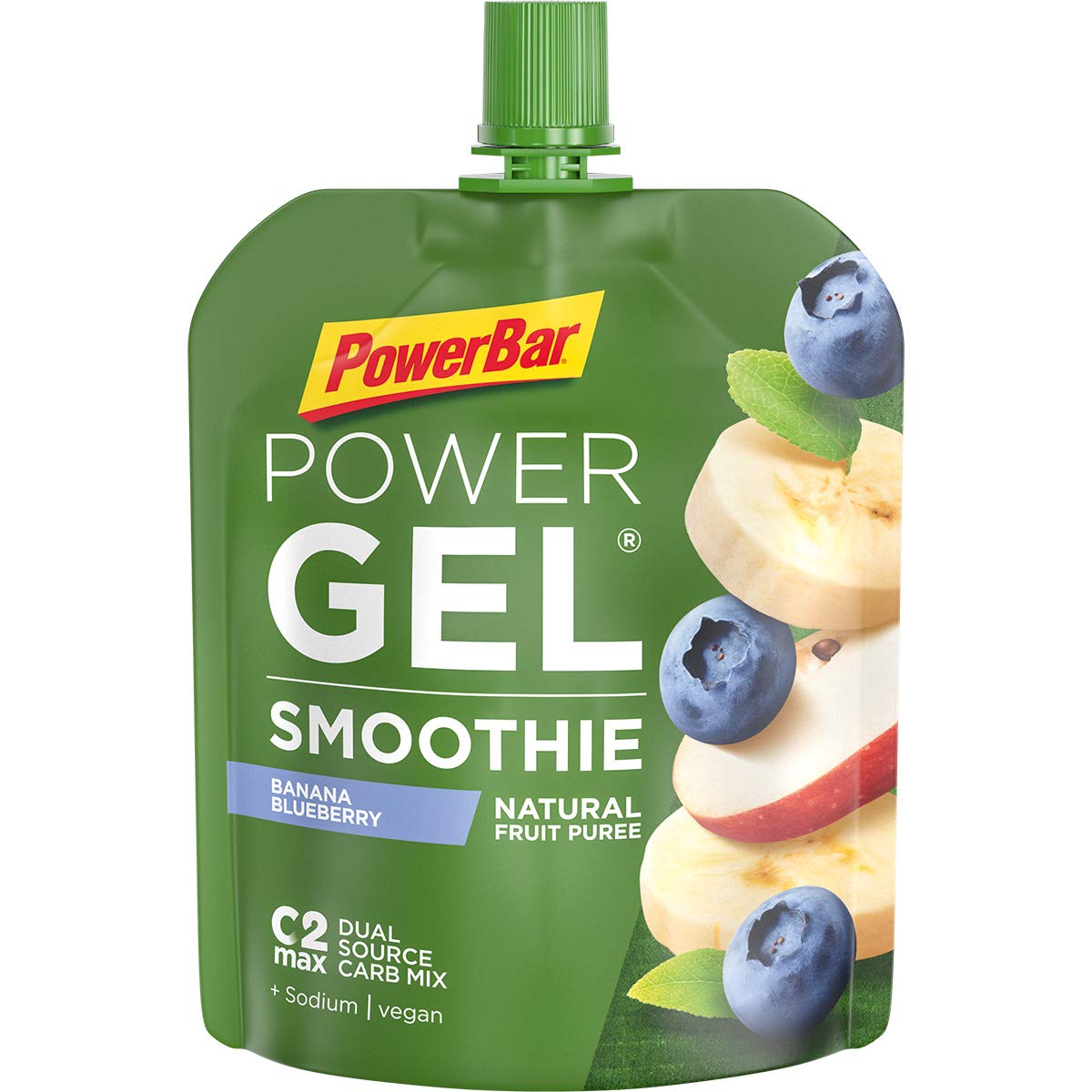 Powerbar PowerGel Smoothies (16x90g) Banana Blueberry - Energia i wytrzymałość - Żele energetyczne