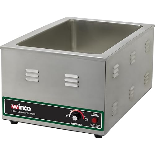 Winco FW-S600 Electric Food Cooker/Warmer, 1500-watt,Stainless Steel,Medium