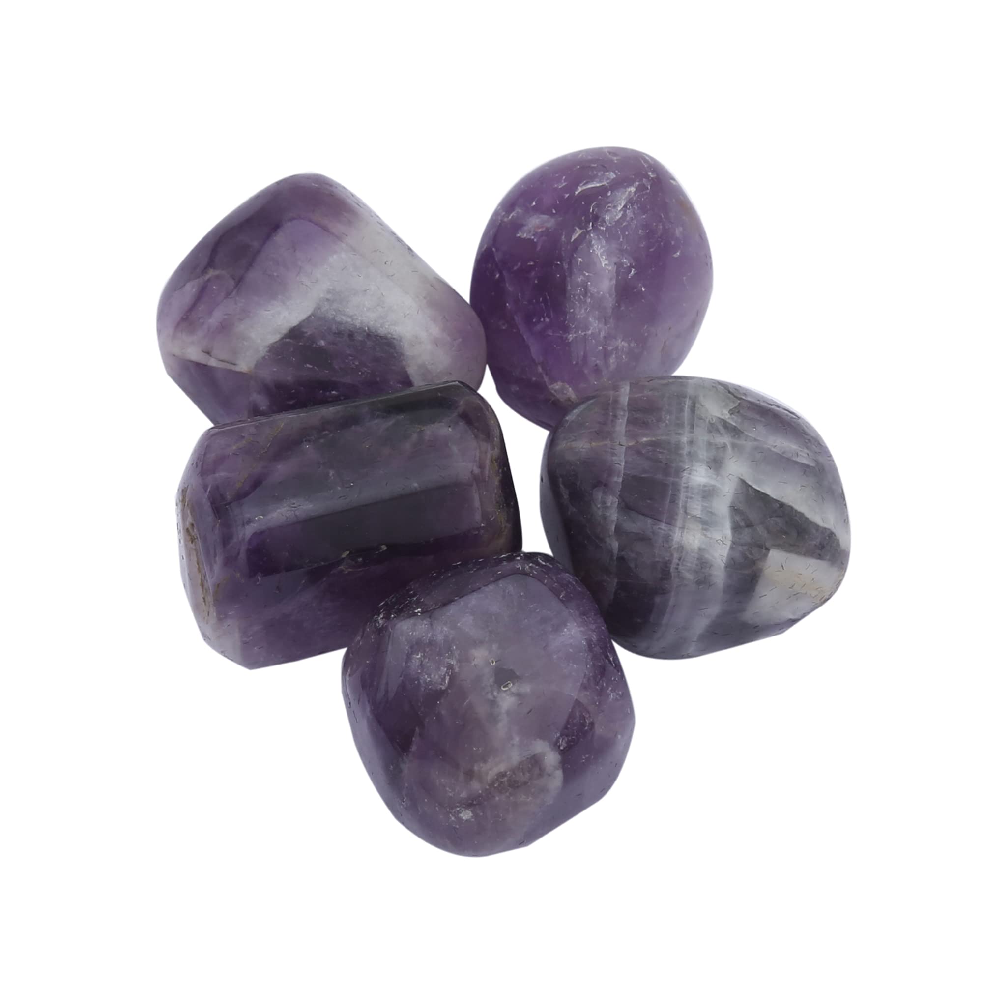 Healing Crystals IndiaHealing Crystals India Amethyst Purple Natural Tumbled Stones (5)