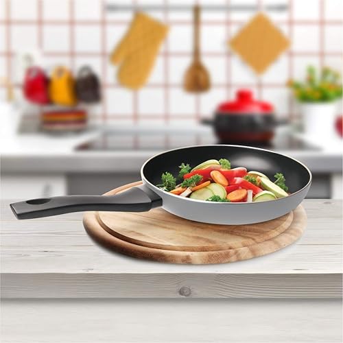 Miniatura 6 de Milton Sartén antiadherente de 8.5 pulgadas. Sartén grande para tortilla de huevo, panqueques. Sartén de fondo plano para utensilios de cocina de